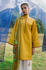 Solaris mustard raw silk 3-piece suit by Jahaan, photo 3 of 6