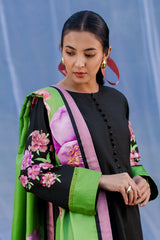 Cypress black slub cotton 3-piece suit by Jahaan, photo 8 of 8