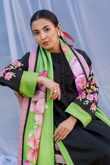 Cypress black slub cotton 3-piece suit by Jahaan, photo 4 of 8