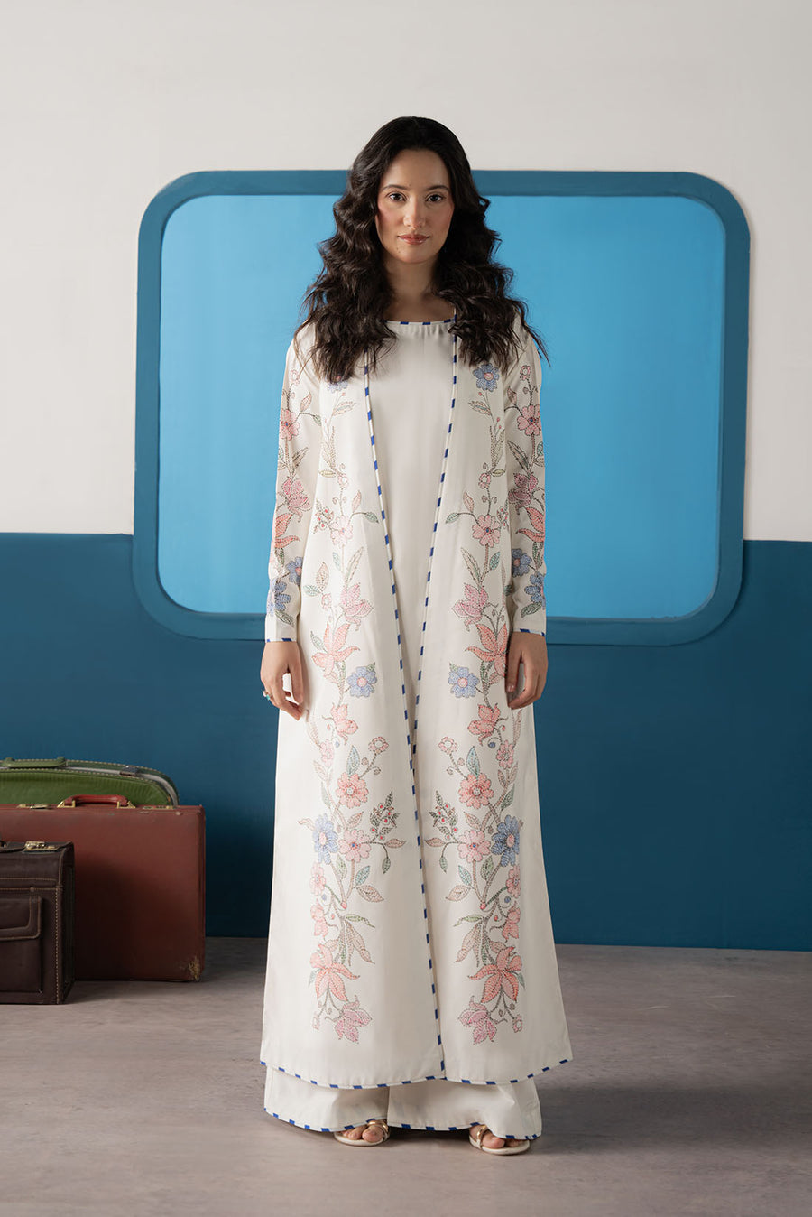 Loom, an ivory silk lawn 3-piece suit by Jahaan