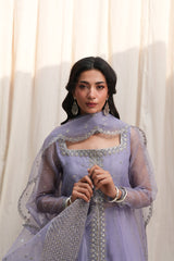 Reem purple organza 3-piece suit by Jahaan, photo 2 of 7