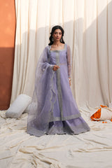 Reem purple organza 3-piece suit by Jahaan, photo 3 of 7