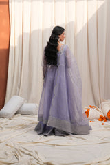 Reem purple organza 3-piece suit by Jahaan, photo 4 of 7