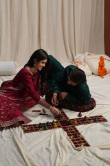 Gulaab red raw silk 3-piece suit by Jahaan, photo 6 of 8