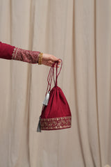 Gulaab red raw silk 3-piece suit by Jahaan, photo 8 of 8