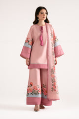 Rosse pink silk lawn 3-piece suit by Jahaan, photo 5 of 6