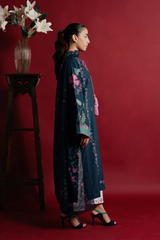 Oris — Teal Premium Soft Crepe 3 Piece Suit by Jahaan, view 2