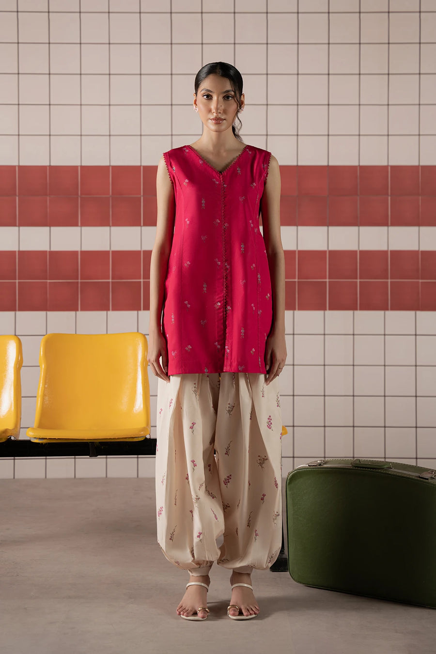 Blushe, a pink silk lawn 3-piece suit by Jahaan