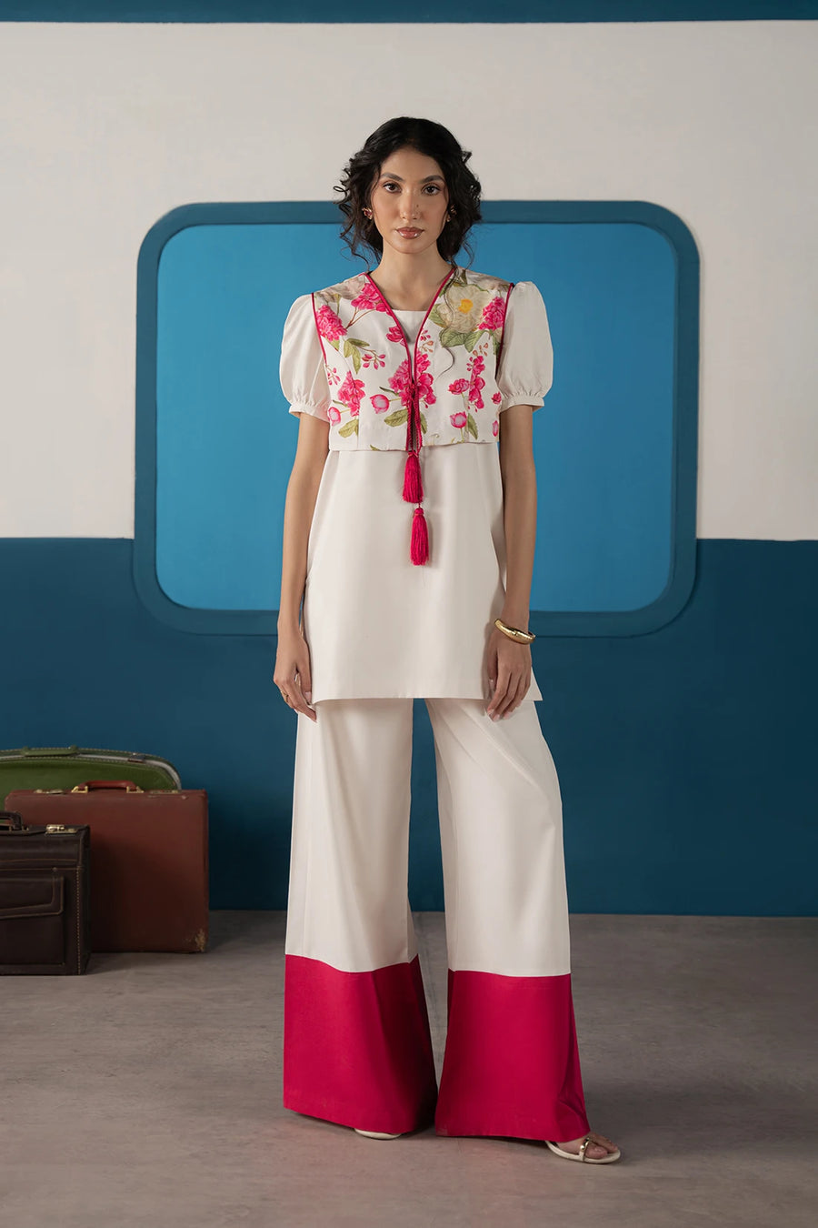 Fleura, an ivory silk lawn 3-piece suit by Jahaan