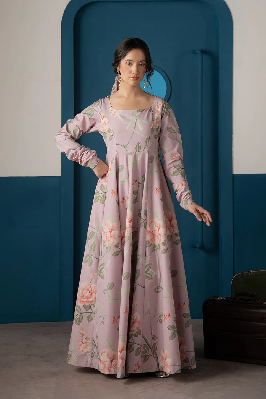 Rosalia, a pink silk lawn 3-piece suit by Jahaan
